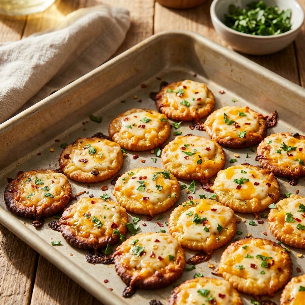 Garlic Bread Ritz Bits That Are Seriously Addictive - Recipe Image