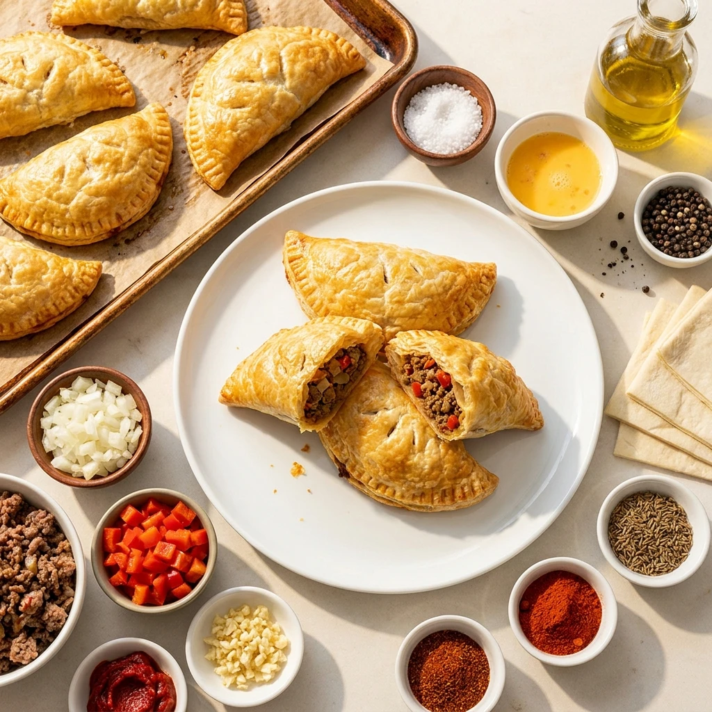 Crispy Beef Empanadas with the Flakiest Golden Crust - Recipe Image