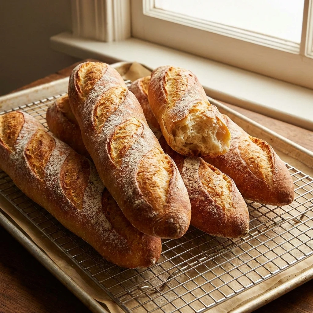 Easy Crusty Mini Baguettes That Taste Like French Bakery Bread - Recipe Image