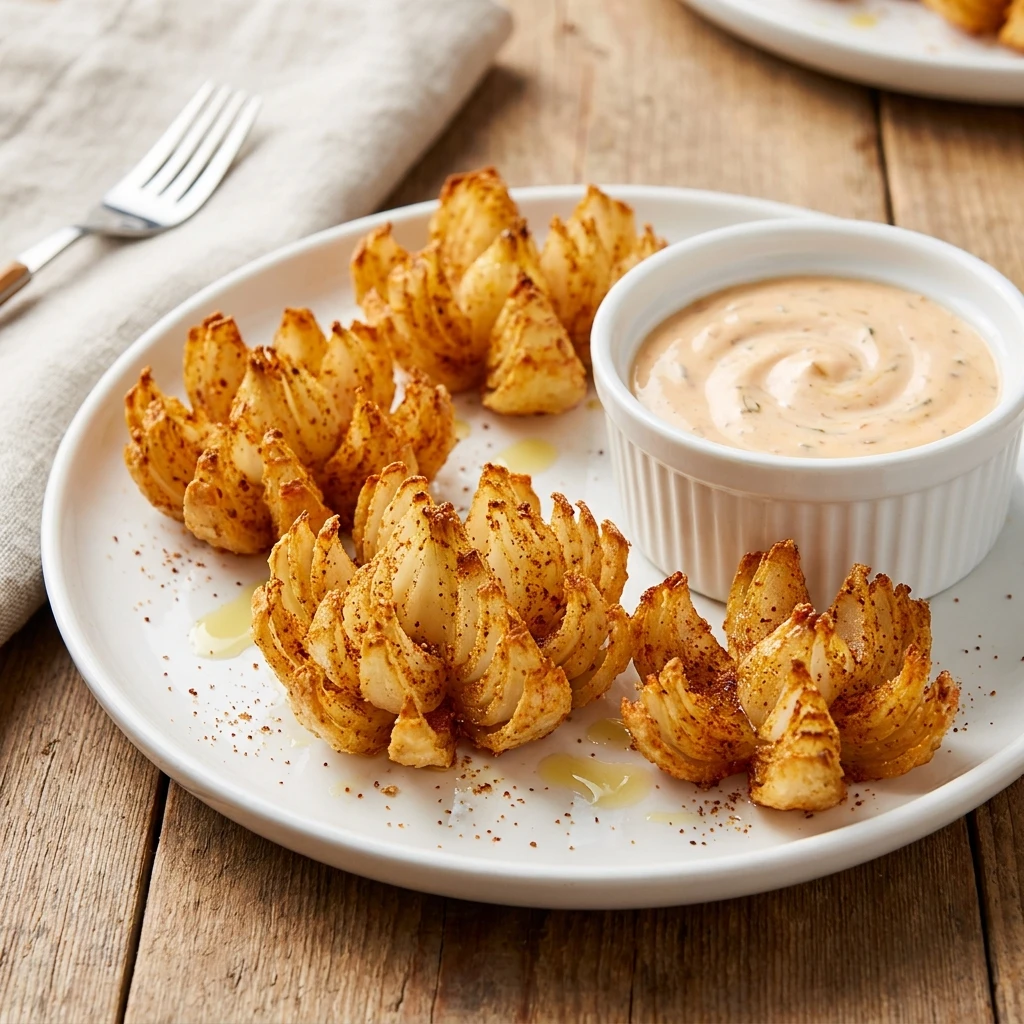 Crispy Air Fryer Mini Blooming Onions You Will Crave Every Night - Recipe Image